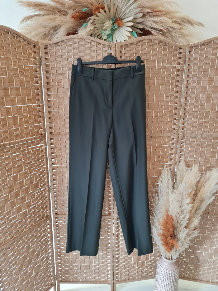 Reiss dark green flared trousers 10