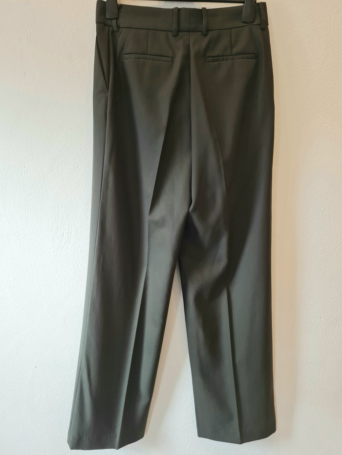 Reiss dark green flared trousers 10