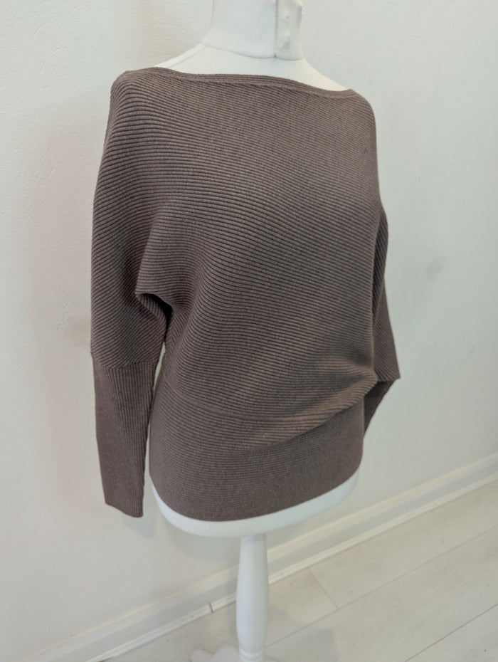 Reiss Mink Drape Knitted Knit Large NWT £128