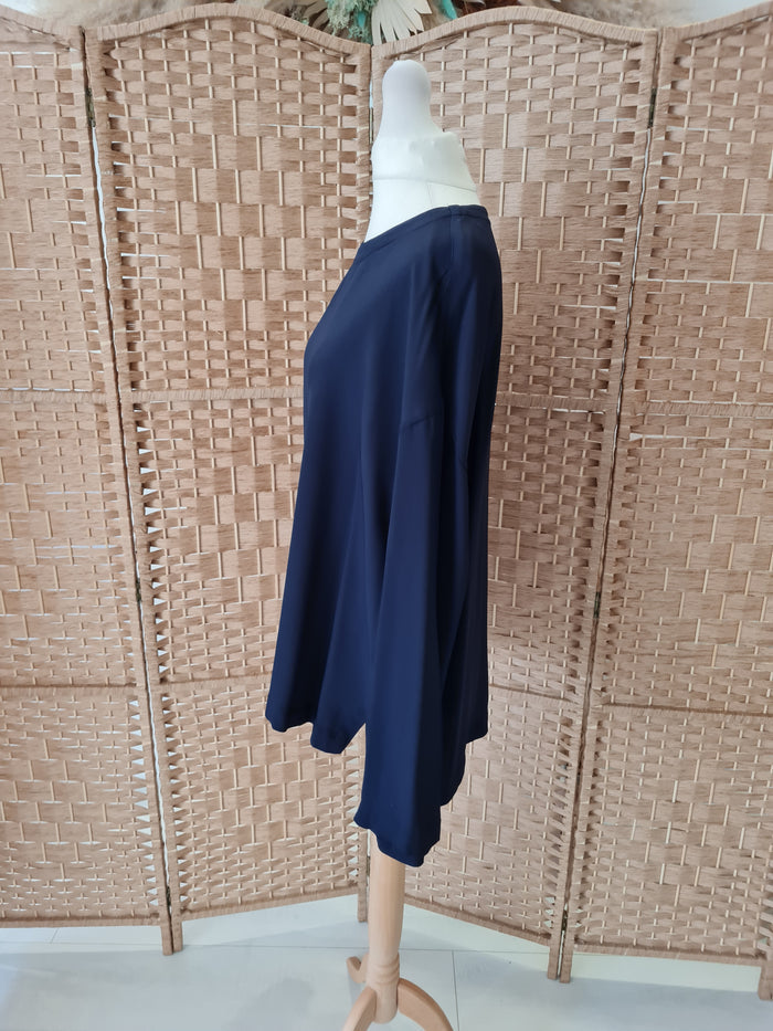 Reiss Navy Blouse 10