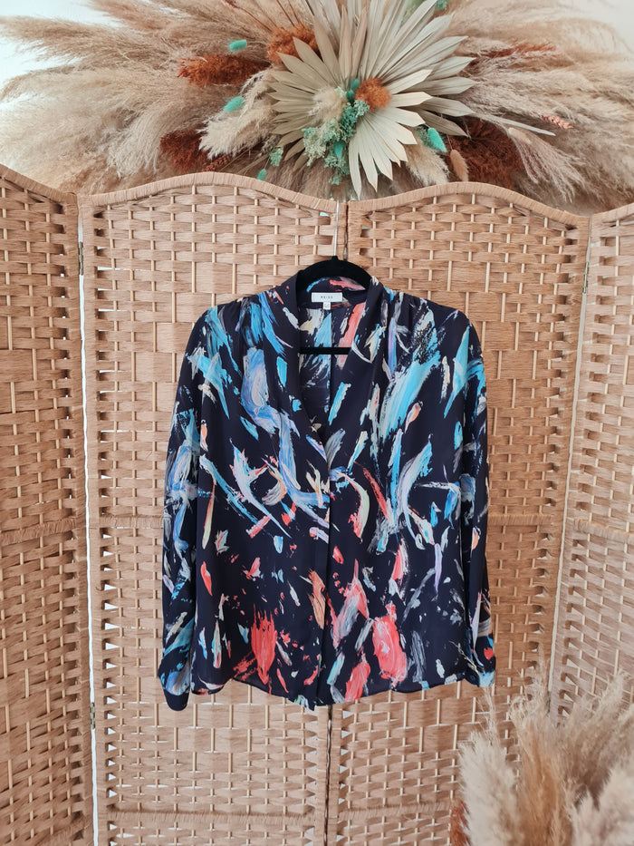 Reiss Navy/Blue Blouse 12