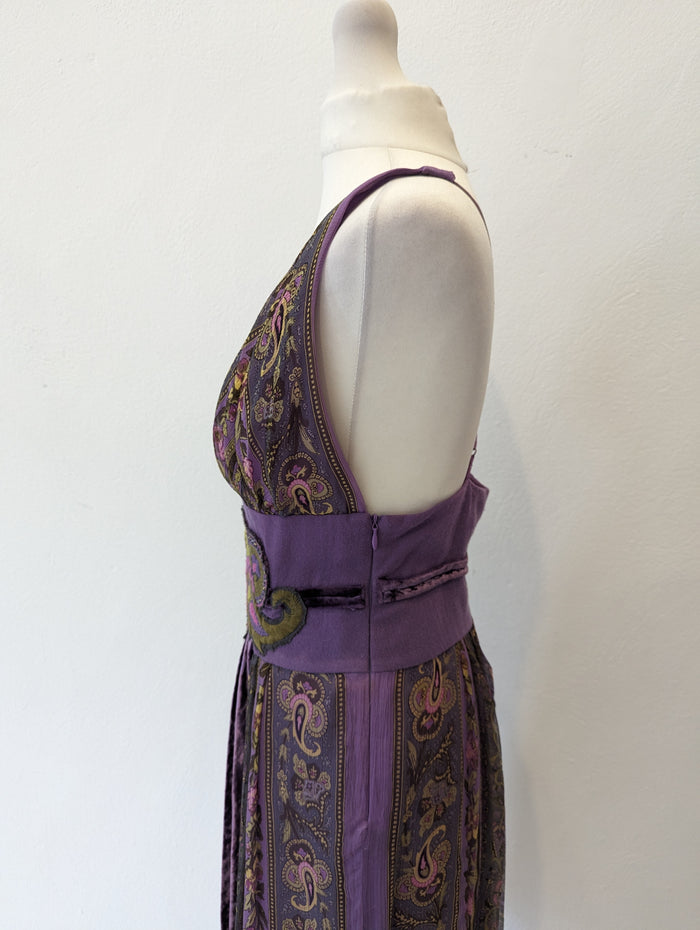 Renato Nucci Lilac Print Silk Dress 38