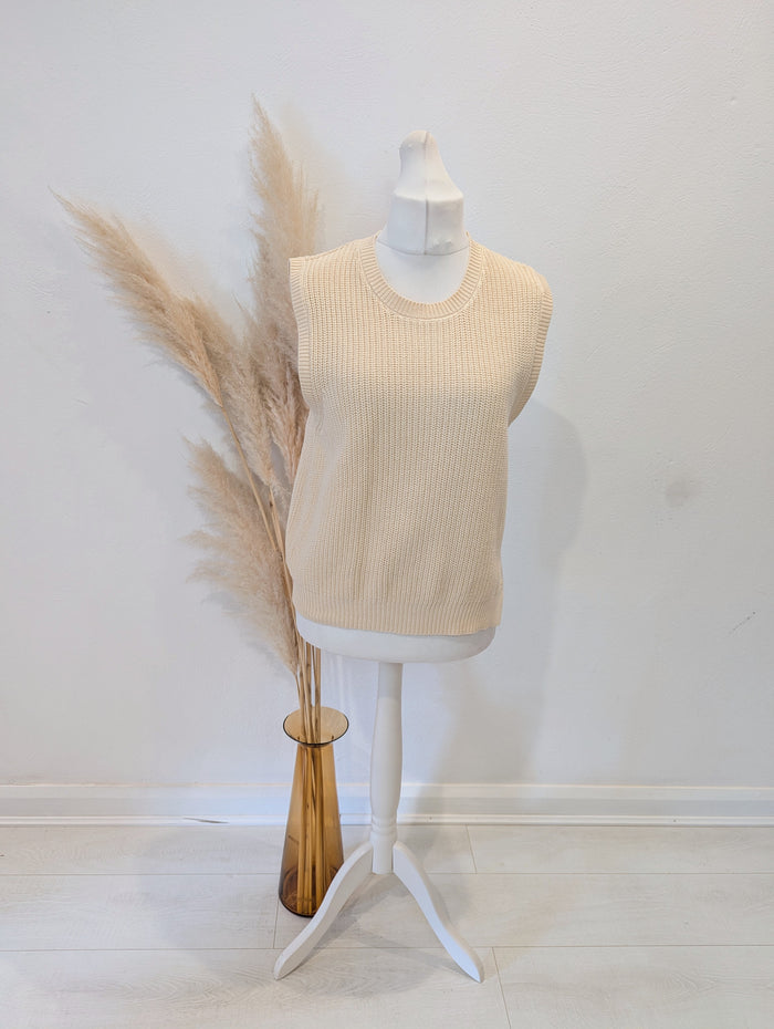 Replay Cream Vest M/ L