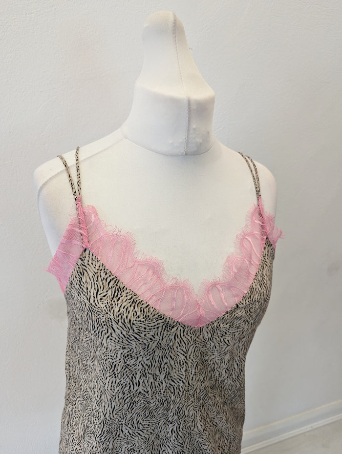Replay Pink/Animal Cami Size Medium