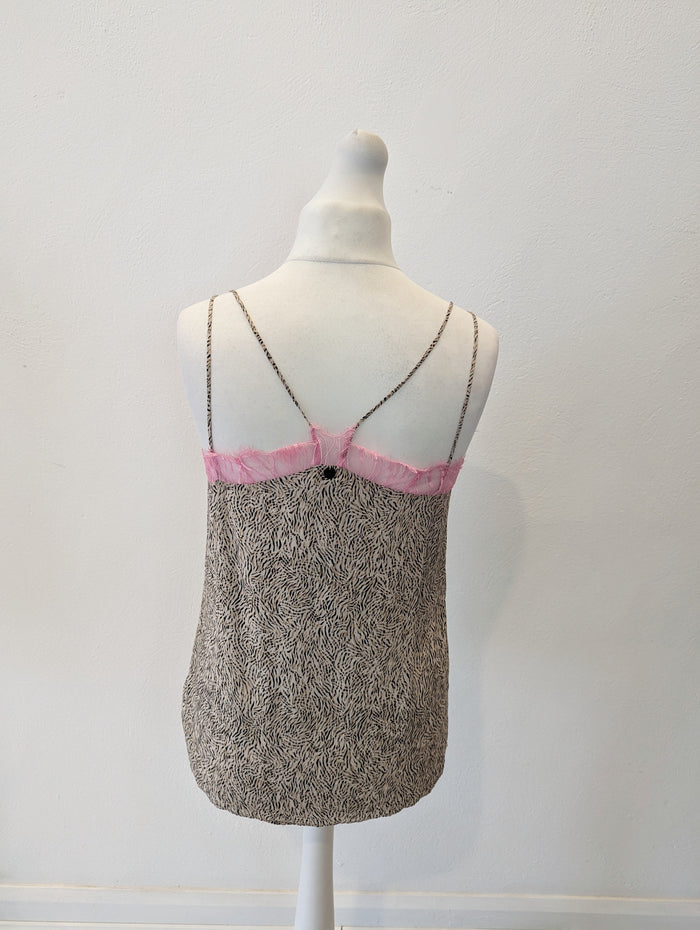 Replay Pink/Animal Cami Size Medium