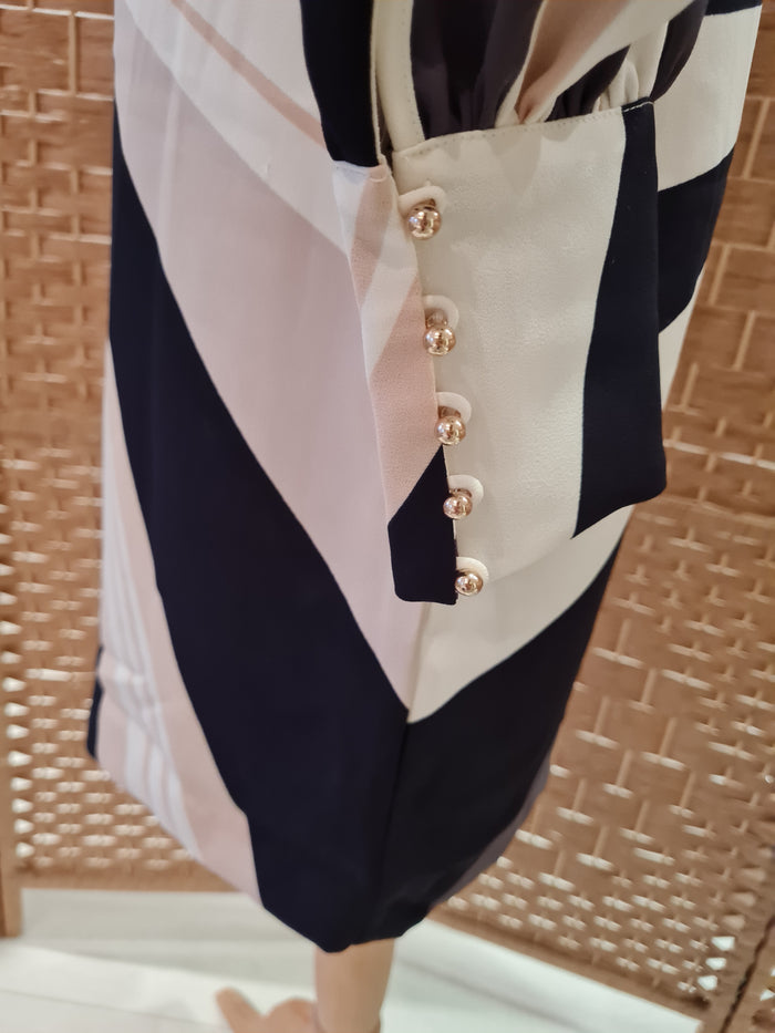 Richard Allen H&M Grey/Pink Dress Size 6 NTW