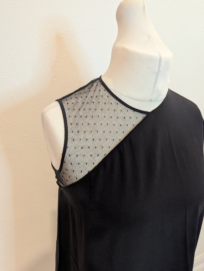 Richard Nicoll Black One Sleeve Silk Tunic M