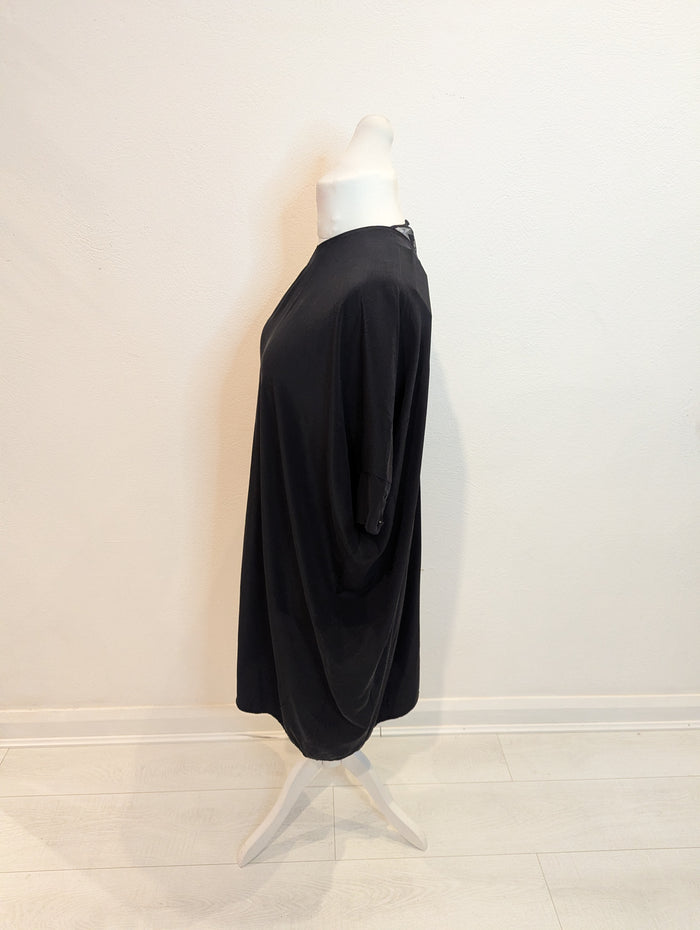 Richard Nicoll Black One Sleeve Silk Tunic M