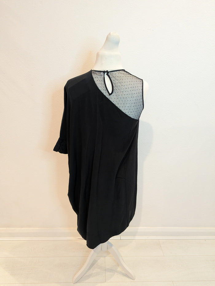 Richard Nicoll Black One Sleeve Silk Tunic M