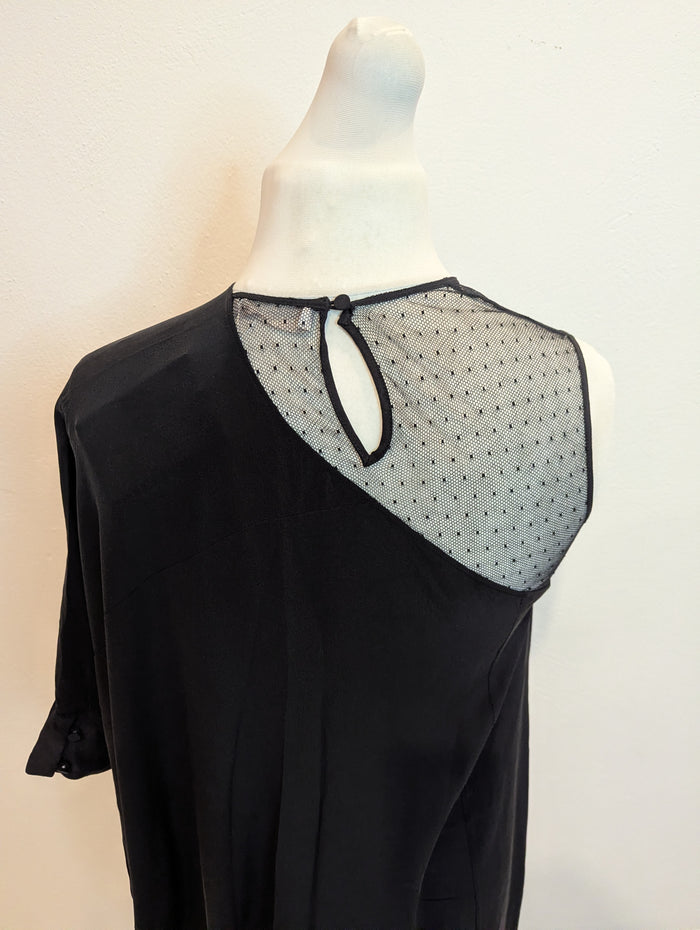 Richard Nicoll Black One Sleeve Silk Tunic M
