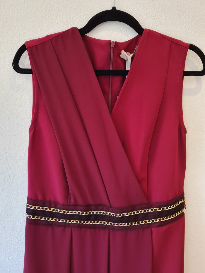 Rinascimento Maroon overlay jumpsuit L NEW RRP £179