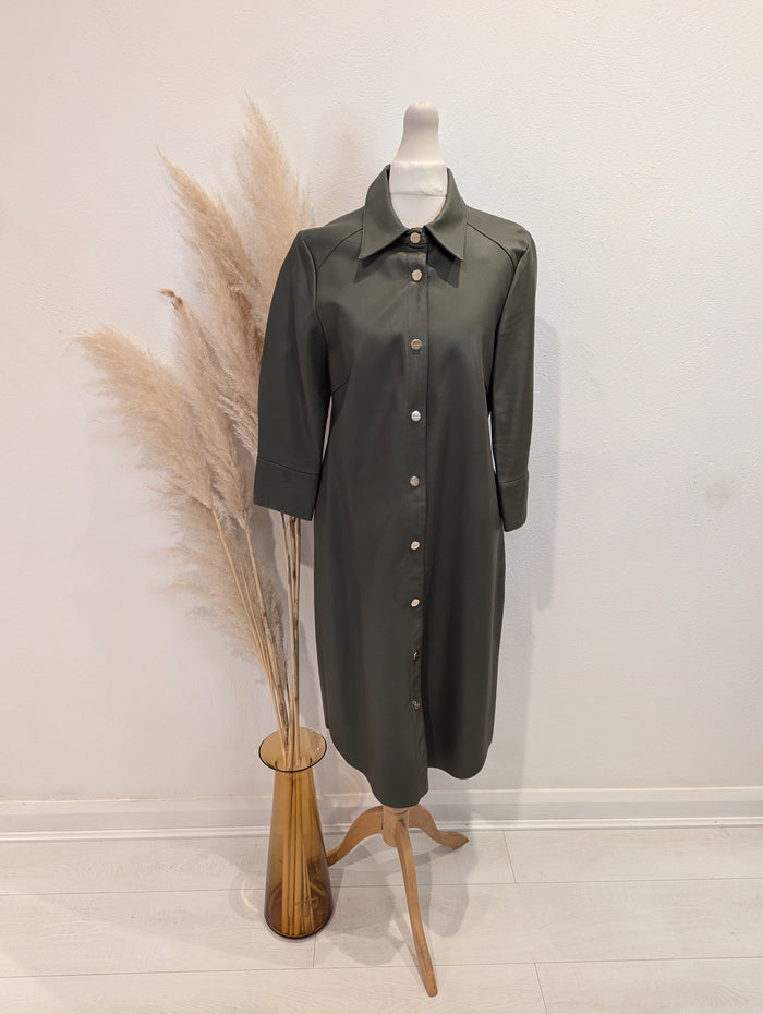 Rino & Pelle Green Pleather Dress 34