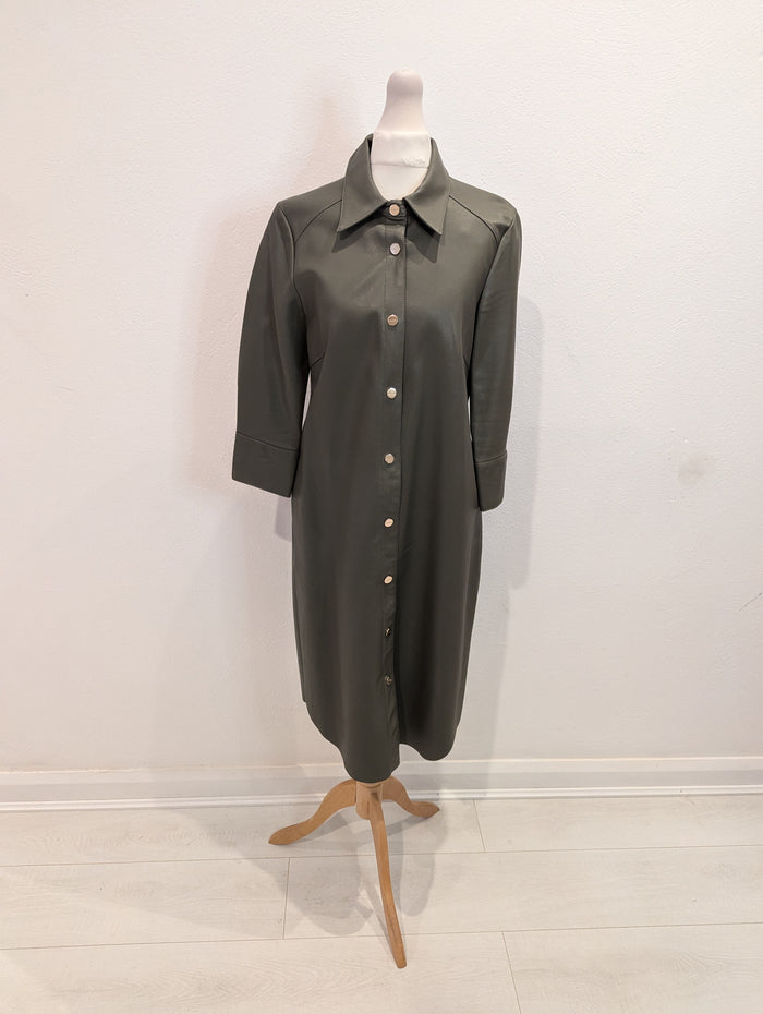 Rino & Pelle Green Pleather Dress 34