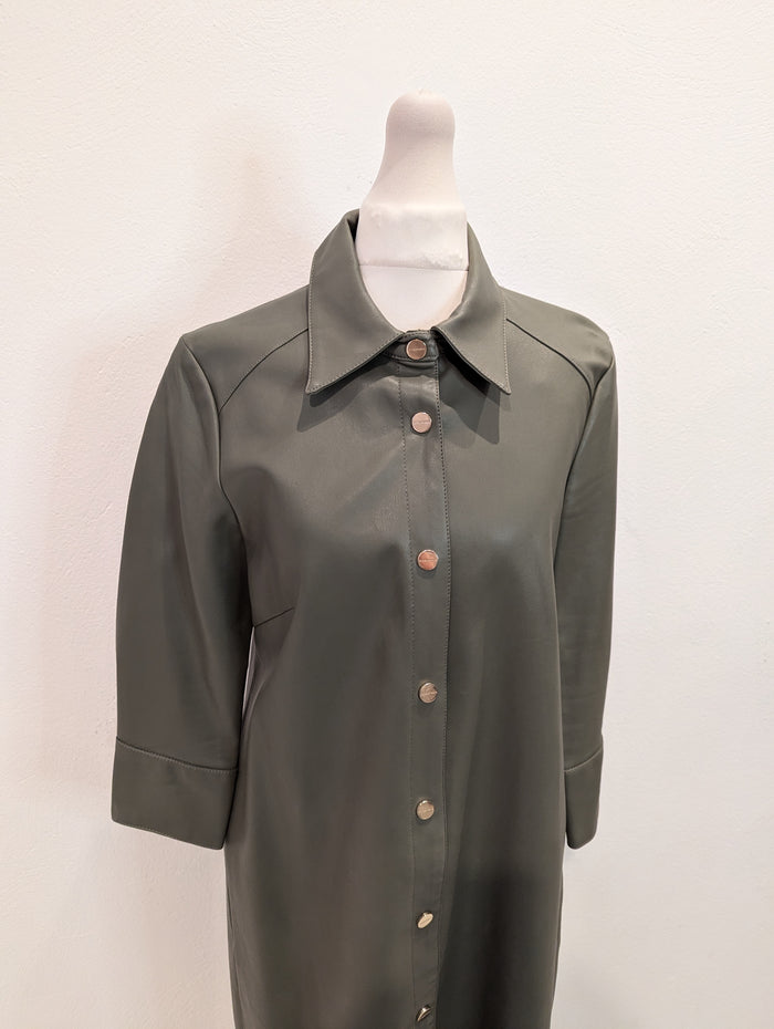 Rino & Pelle Green Pleather Dress 34