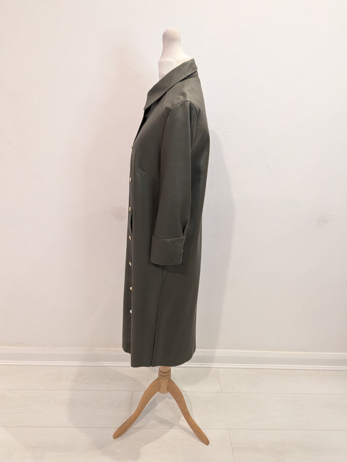 Rino & Pelle Green Pleather Dress 34