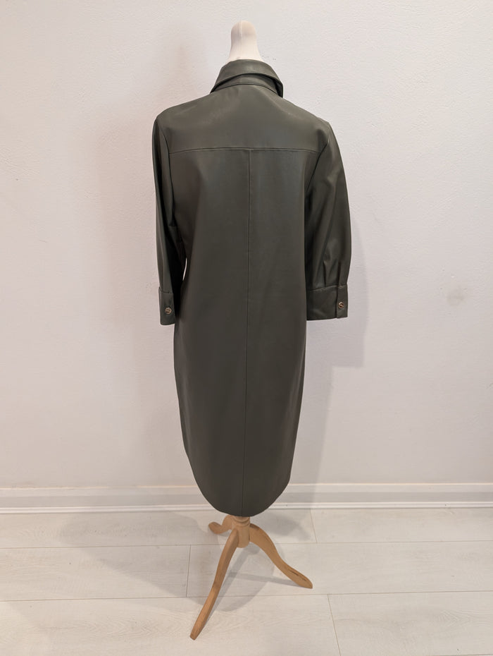 Rino & Pelle Green Pleather Dress 34