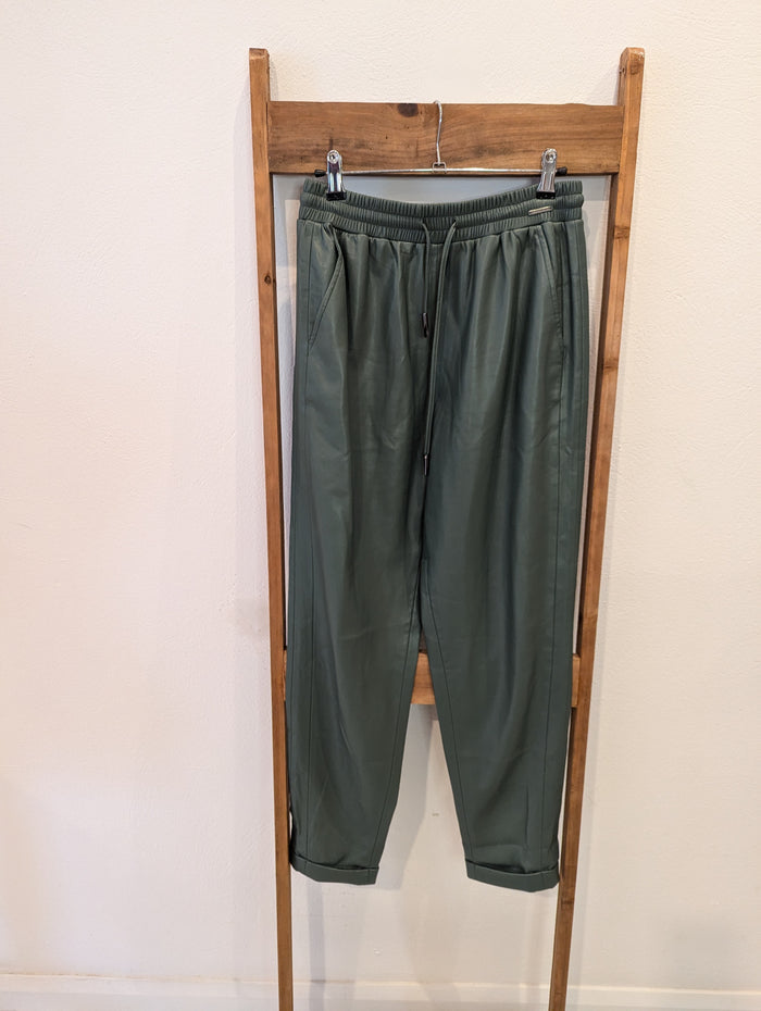 Rino & Pelle Green Pleather Trousers Size 12