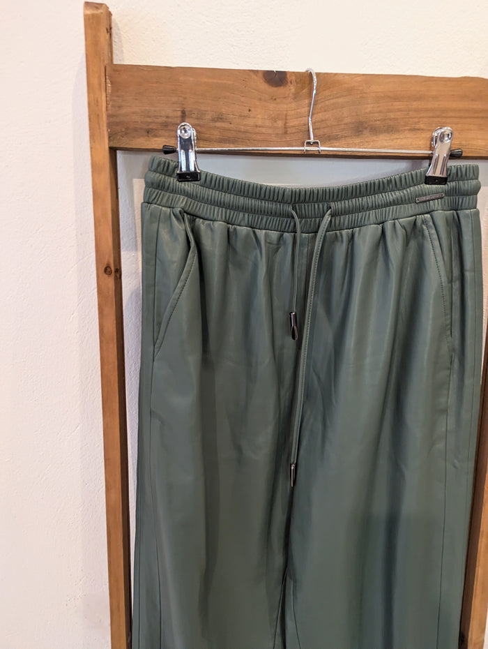 Rino & Pelle Green Pleather Trousers Size 12