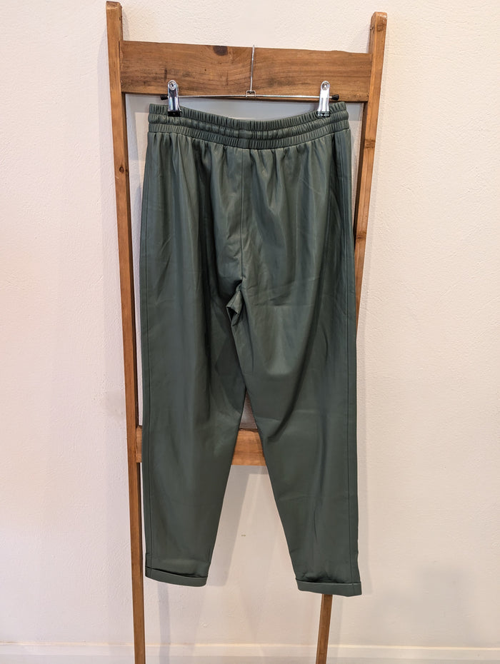 Rino & Pelle Green Pleather Trousers Size 12