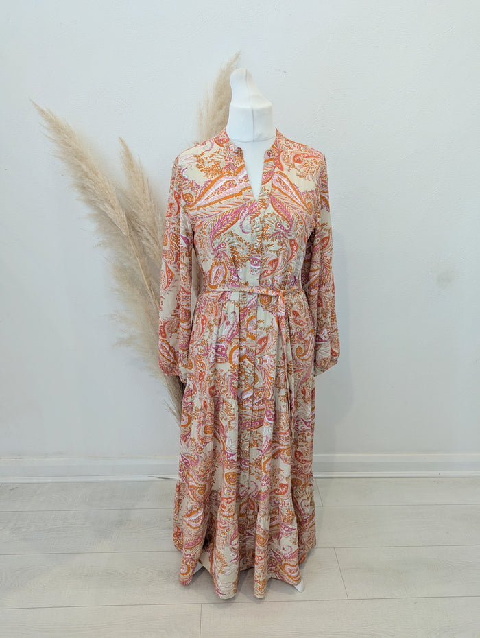 Rino & Pelle orange maxi dress 10 NWT RRP £80