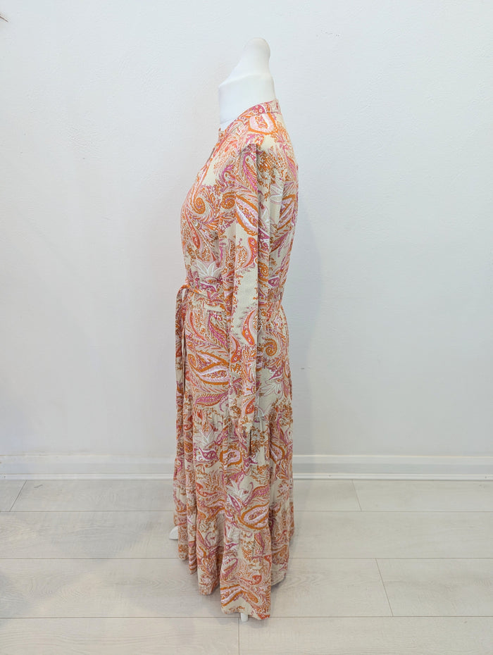Rino & Pelle orange maxi dress 10 NWT RRP £80