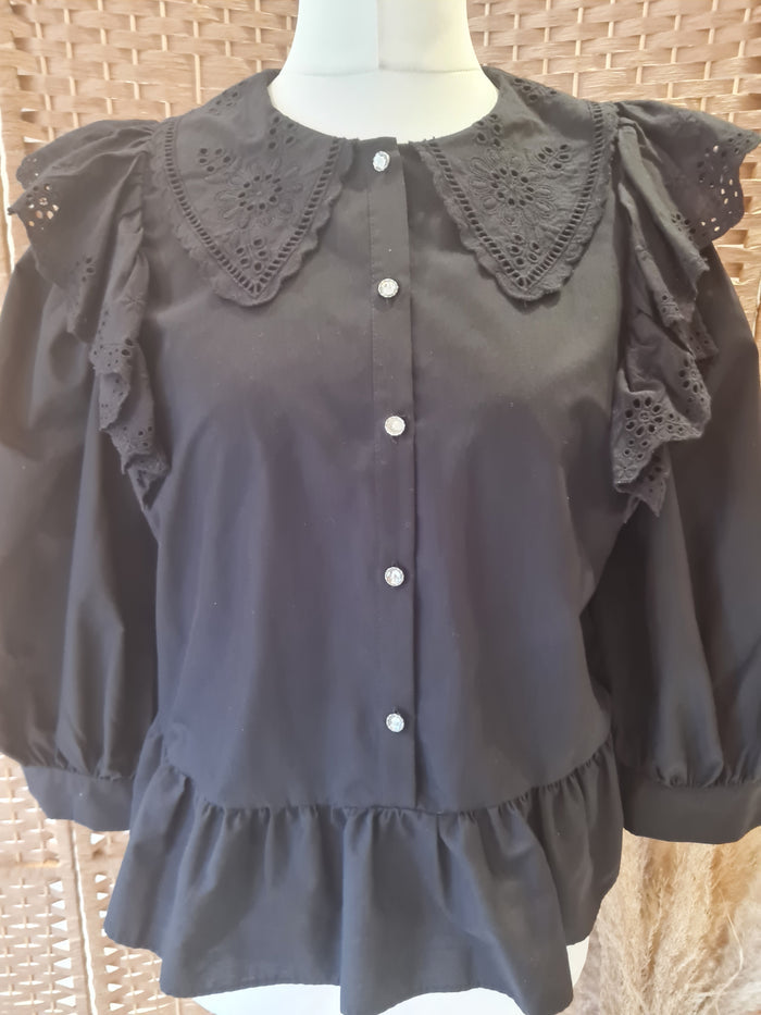 River Island Black blouse 16