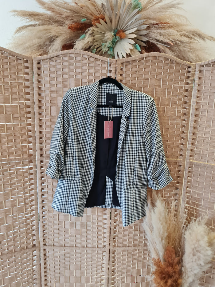 River Island Black & White Blazer 12