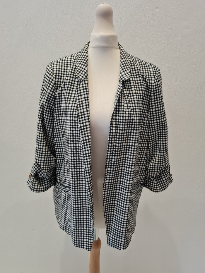 River Island Black & White Blazer 12