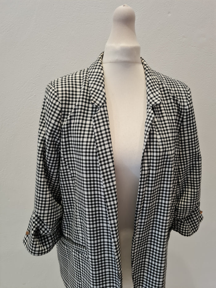 River Island Black & White Blazer 12