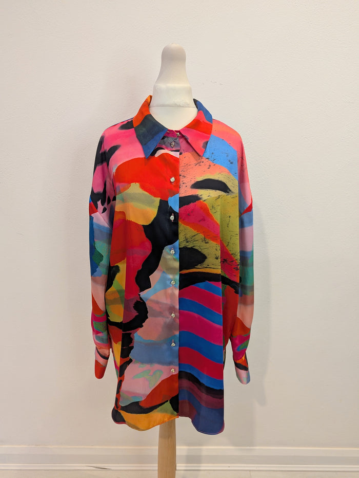 River Island Bright Multi Blouse 10
