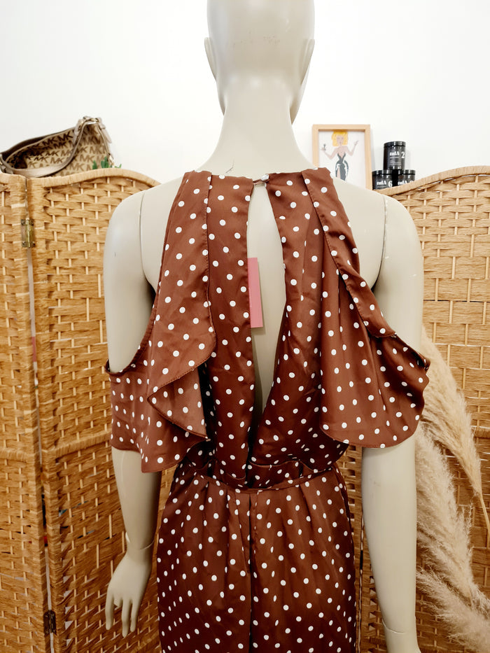 River Island Brown spot Jumpsuit 16