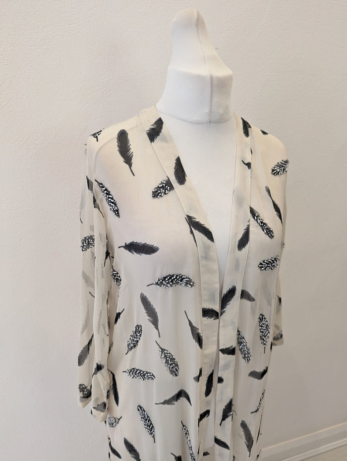 River Island Cream Beaded Coverup 10