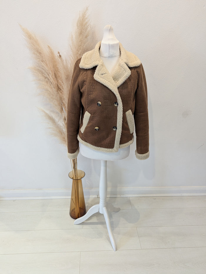 River Island Faux Shearling Jacket 16