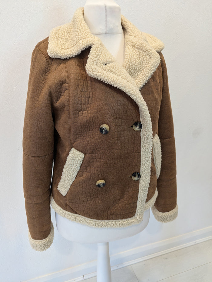 River Island Faux Shearling Jacket 16