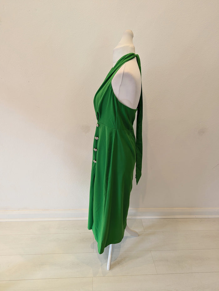 River Island Geen Halter Dress 16 NWT £55
