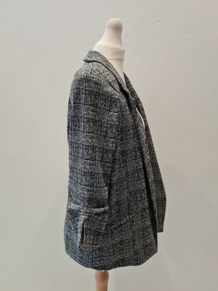 River Island Grey Check Blazer Size 12