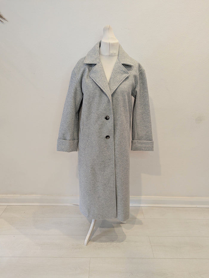 River Island Grey Duster Coat 12 NWT