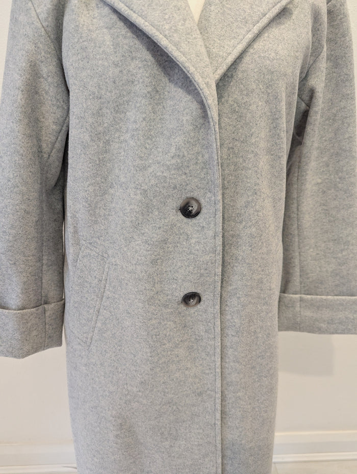 River Island Grey Duster Coat 12 NWT