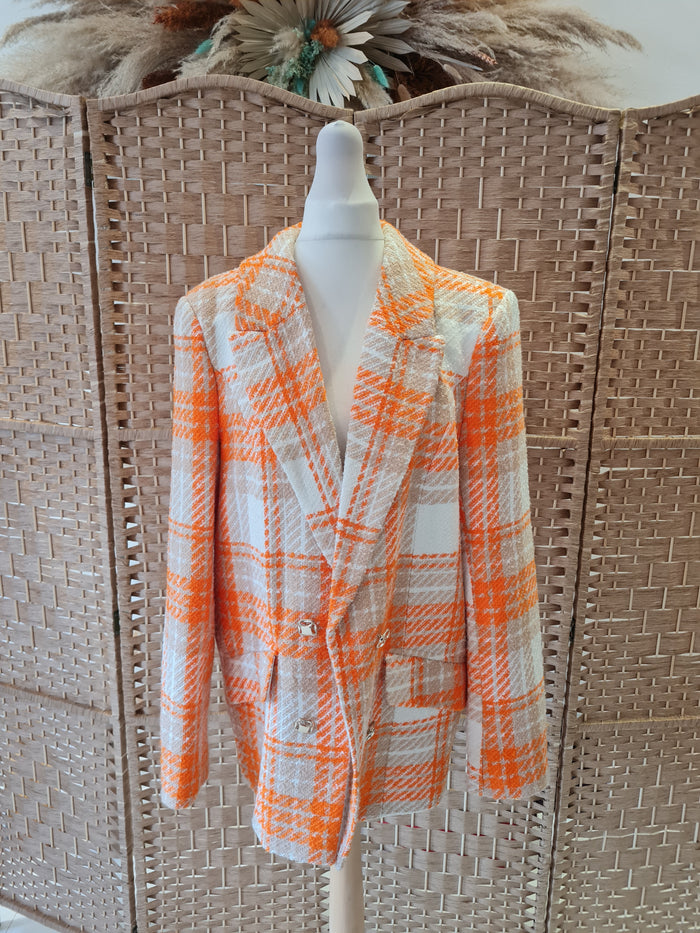 River Island Orange check Blazer  12
