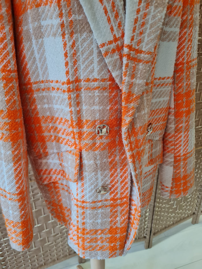 River Island Orange check Blazer  12
