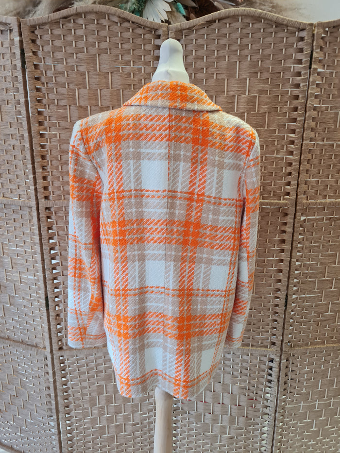 River Island Orange check Blazer  12