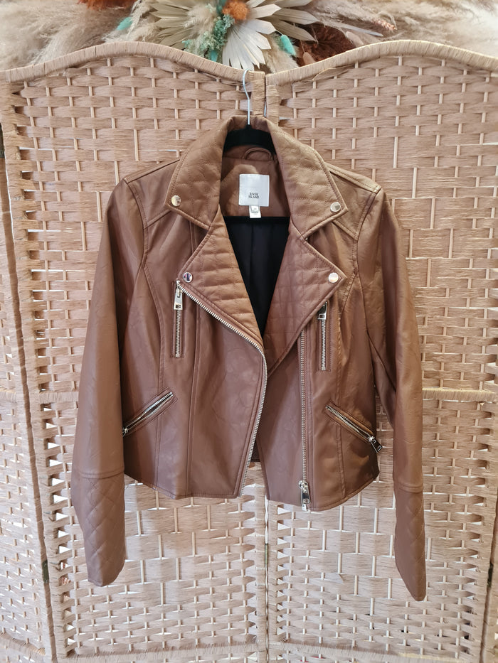 River Island Pleather Biker Jacket 10