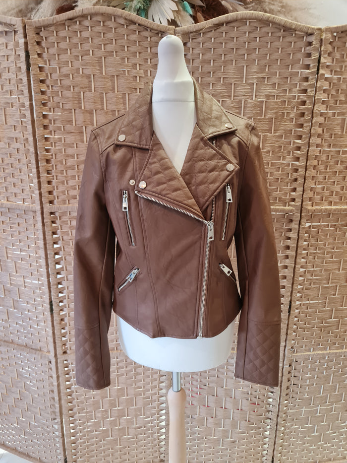 River Island Pleather Biker Jacket 10