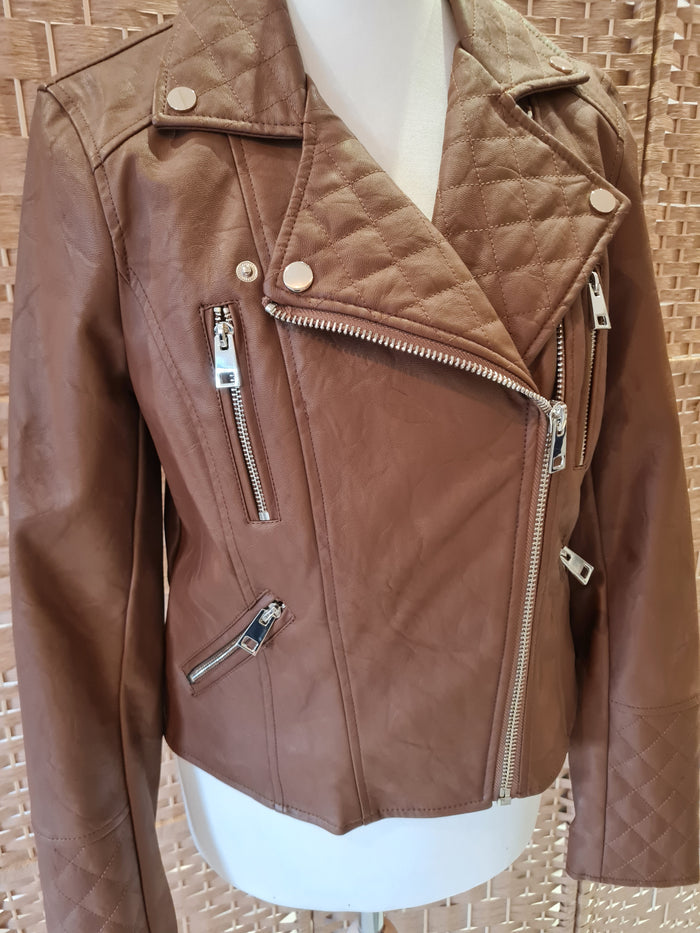 River Island Pleather Biker Jacket 10