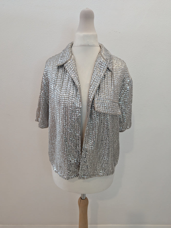 River Island Sequin Shirt 10P