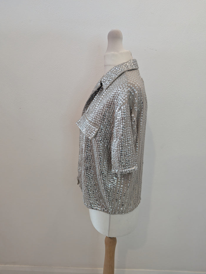 River Island Sequin Shirt 10P