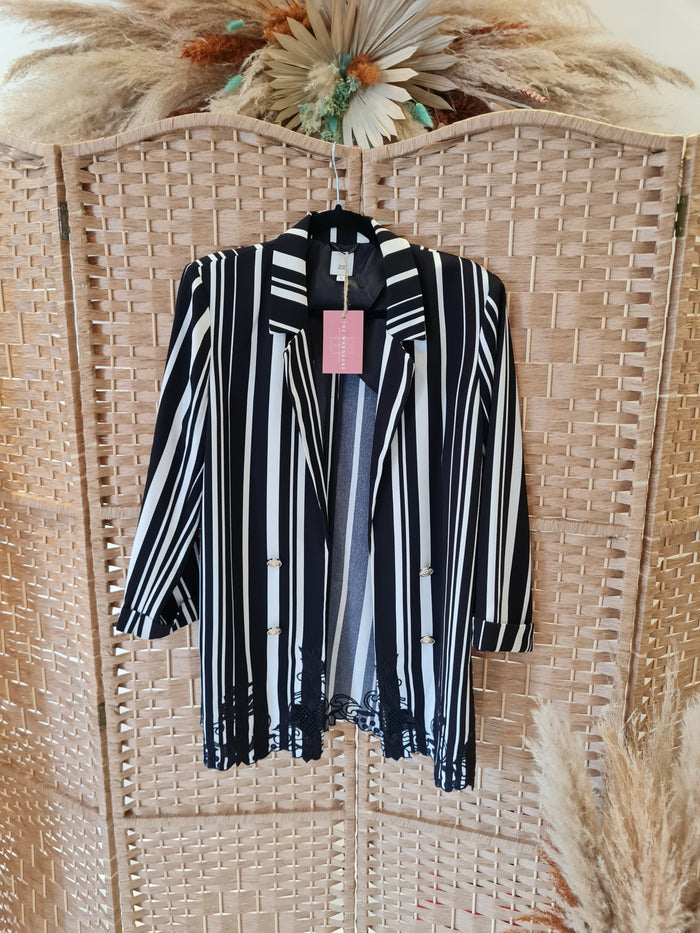 River Island Stripe Blazer Size 14