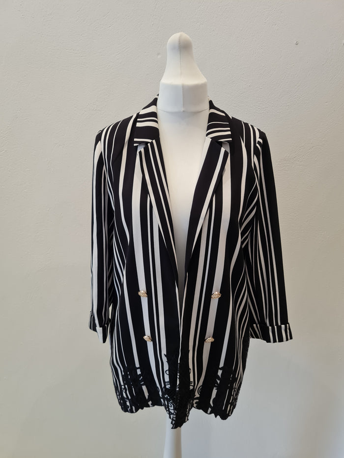 River Island Stripe Blazer Size 14