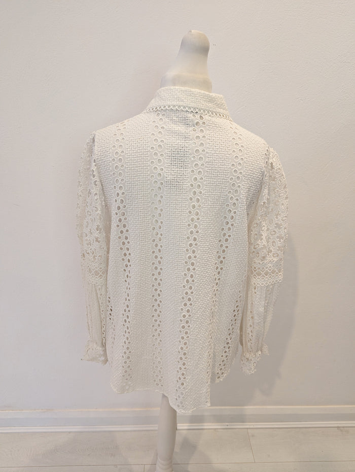 River Island White Blouse Size 14 NWT RRP £40