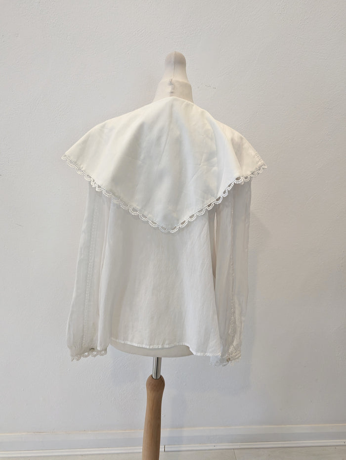 River Island White Collared Blouse Size 10 NWT RRP £35